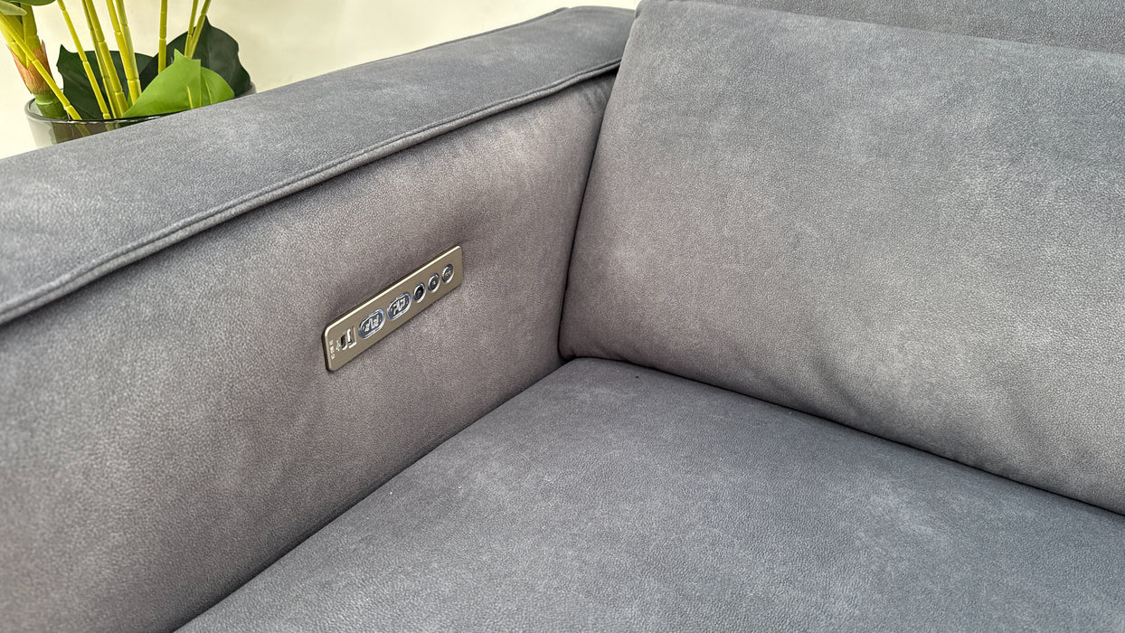 Sofology The Horizon Fabric 2.5 Seater Power Recliner/Headrest in Lifestyle Flecked Charcoal