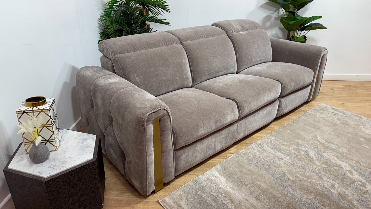 Sofology Kingsbridge Fabric 3 Seater in Relaxed Chenille Nutmeg