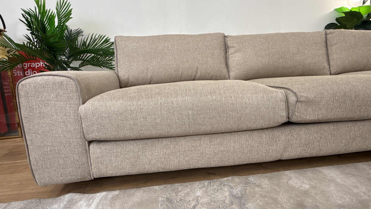 Sofology Sterling 3 Corner 1 Terminal End Fabric Sofa in Woven Stone