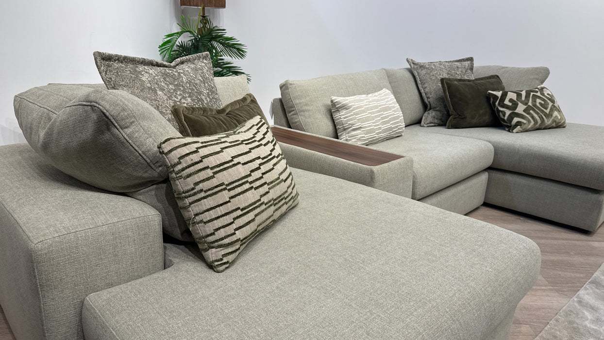 Sofology Obsidian Grand Double Chaise in Nevada Mix Grove