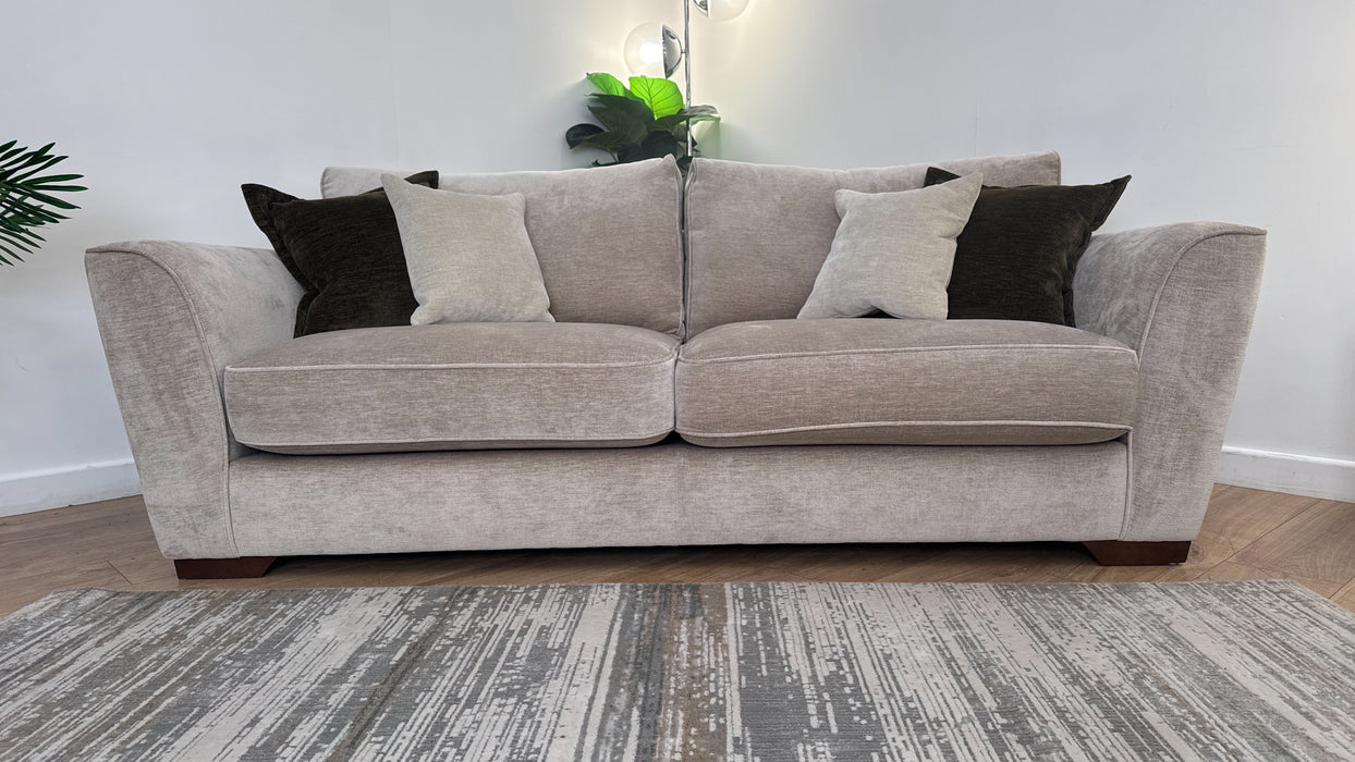 Sofology The Newbury Fabric 3 Seater in Luxury Deep Pile Chenille Truffle