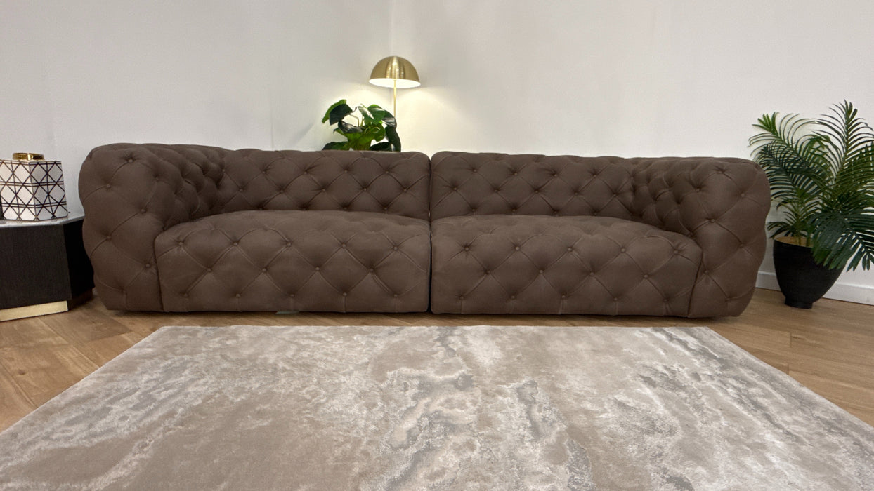 Sofology The Venezia Leather 4 Seater in Character Vintage Espresso