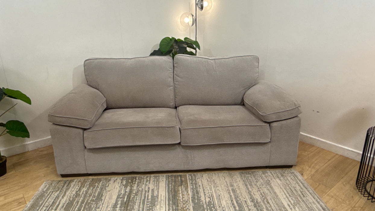 Sofology Brixton Fabric 3 Seater in Soft Chenille Silver