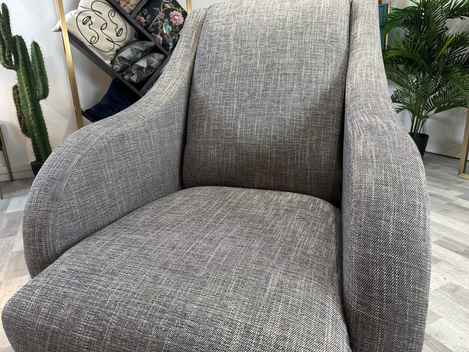 Shoreditch 1 Seat - Wingback Chair - Leroy Charcoal All Over