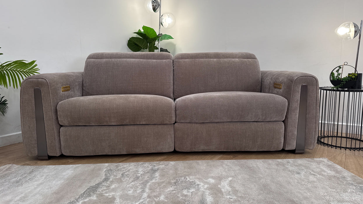 Sofology Kingsbridge 2.5 Seater Reclining Sofa in Chenille Nutmeg