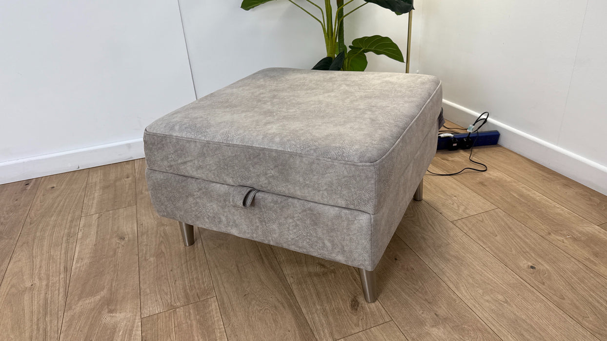 Sofology The Hackney Fabric Storage Footstool Memory Foam in Lifestyle Dapple Fabric Marble