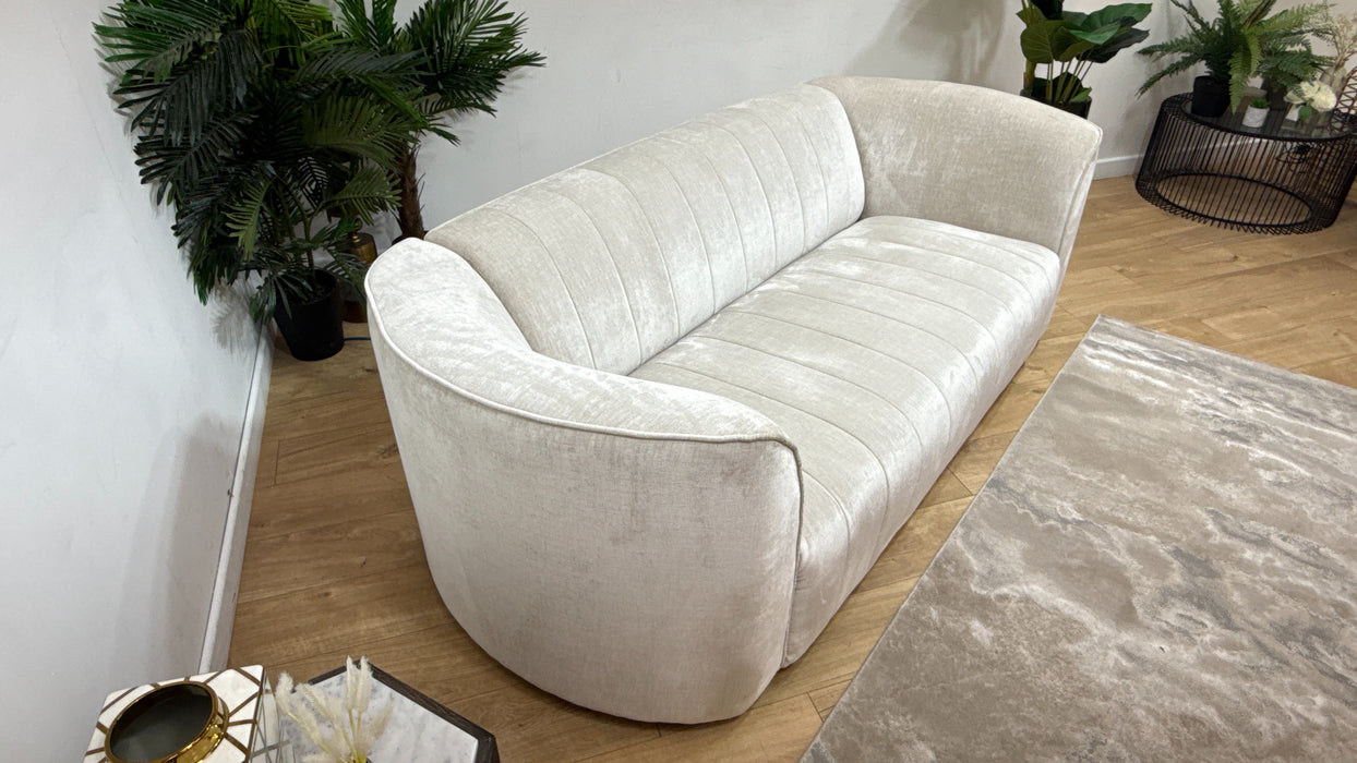Sofology Fitzrovia Fabric 3 Seater in Luxury Chenille Mist Mix Without Trim