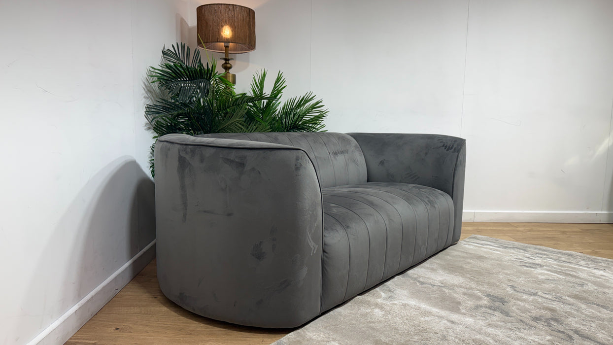 Sofology Fitzrovia Fabric 2 Seater in Matt Velvet Slate Mix Without Trim