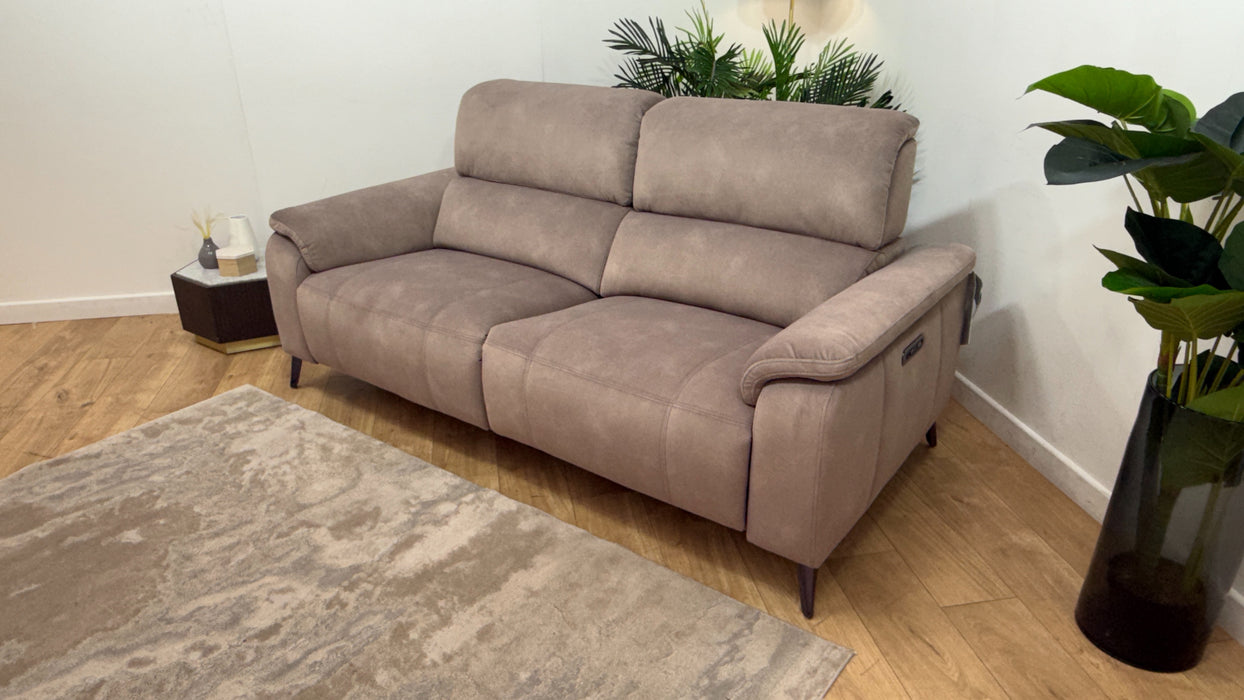 Sofology Bailey Fabric 2.5 Seater Power Recliner in Lifestyle Flecked Nutmeg