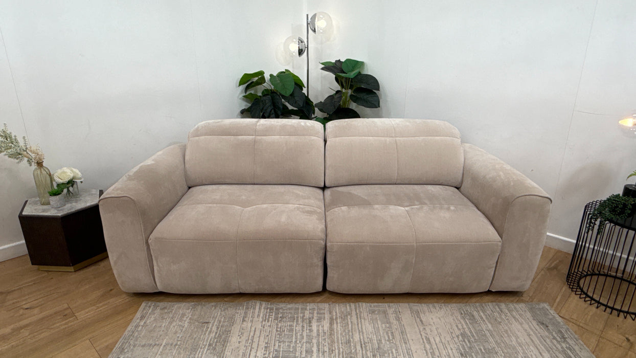 Sofology Riviera Fabric Motion Chaise in Relaxed Chenille Cotton