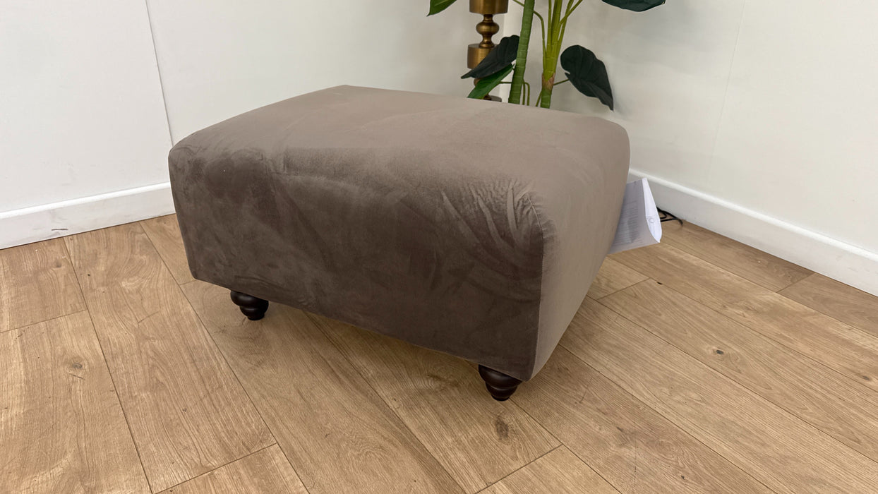 Sofology Balmoral Fabric Footstool in Matt Velvet Mole Limited Edition