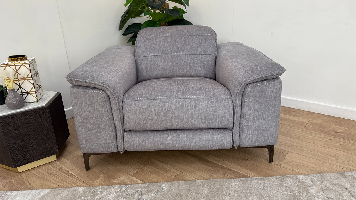 DFS The Sonder Leather Recliner Chair in Light Stone