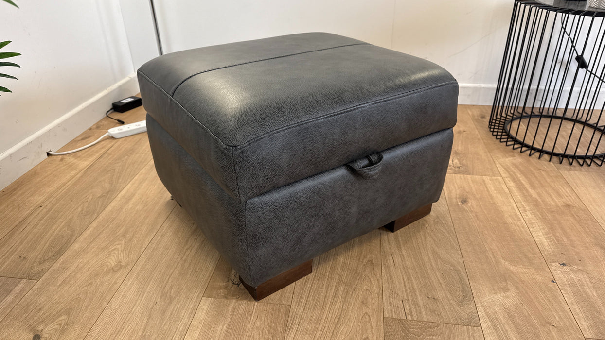 Linara Leather Storage Footstool