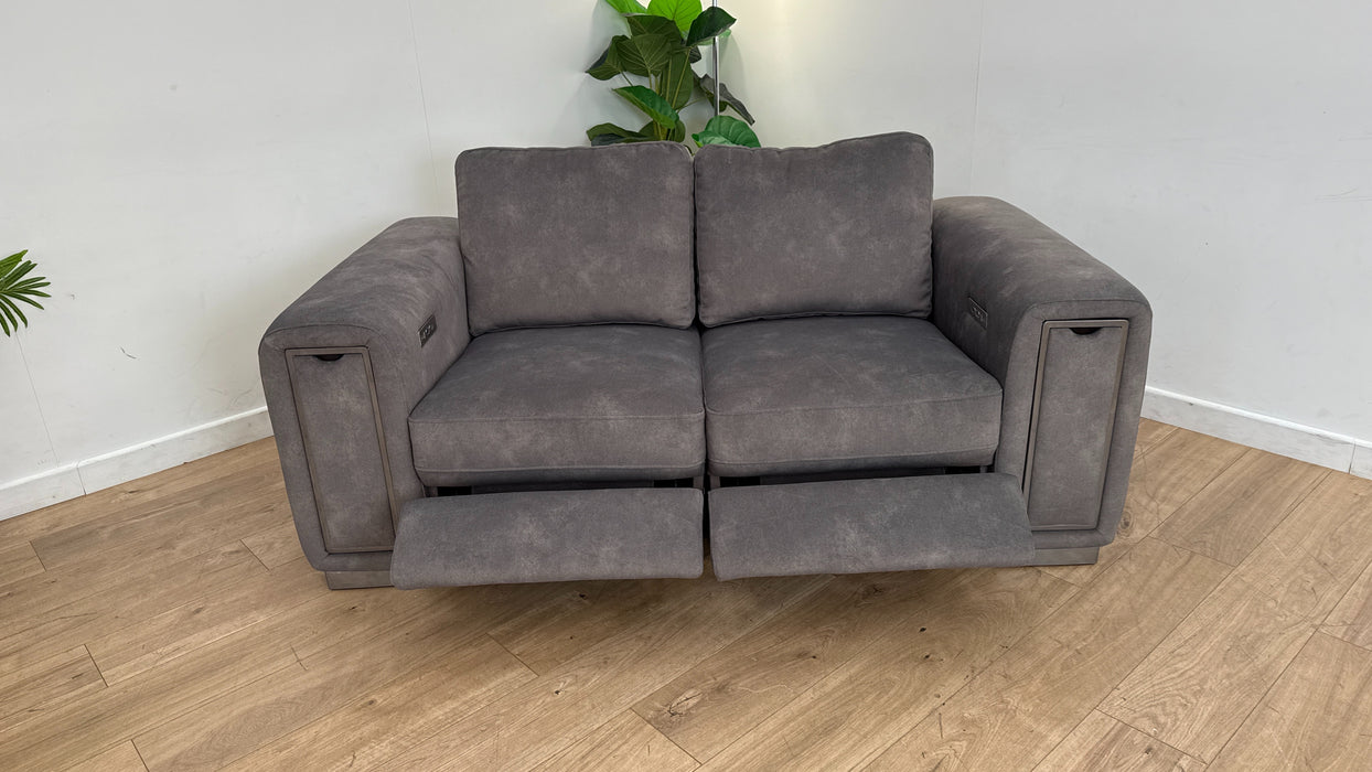 Sofology The Elixir 2 Seater Fabric Recliner Sofa in Lifestyle Flecked Mocha