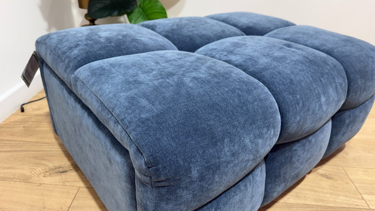 Sofology Lunar Fabric Designer Storage Footstool in Relaxed Chenille Denim