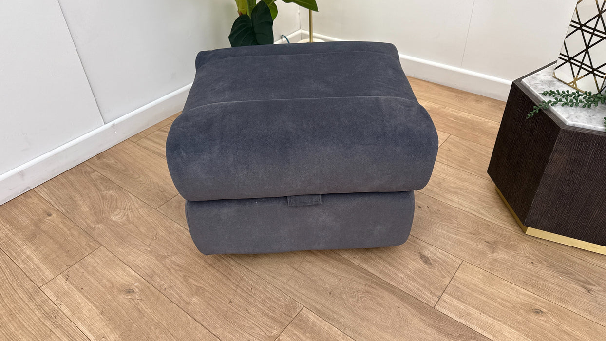 Sofology Ezra Fabric Storage Footstool in Lifestyle Flecked Charcoal