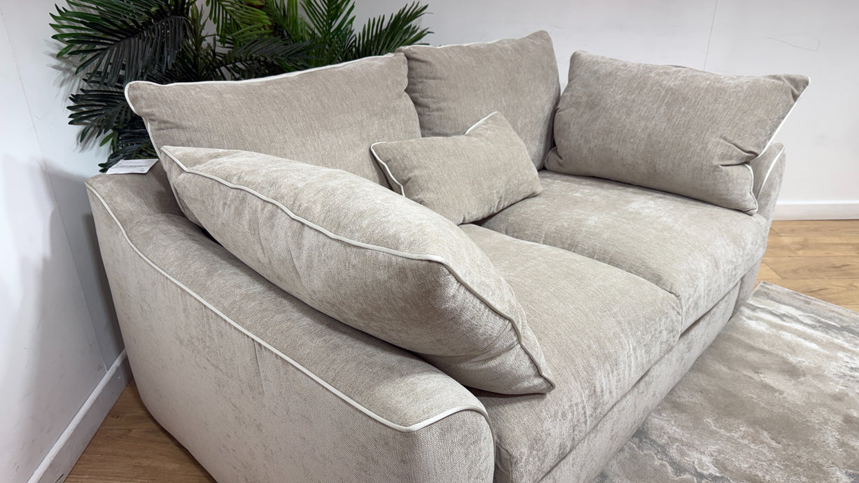Sofology Georgio Fabric 2 Seater Extra Flex Seats in Lifestyle Plush Chenille Wicker Mix