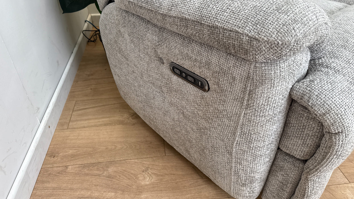 Sofology The Gracie 2 Seater Fabric Recliner Sofa in Hopsack Chenille Dove