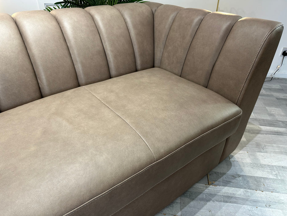 Downtown 4 Seater Split - Leather Relaxed Natural Grain Leather Taupe Mix