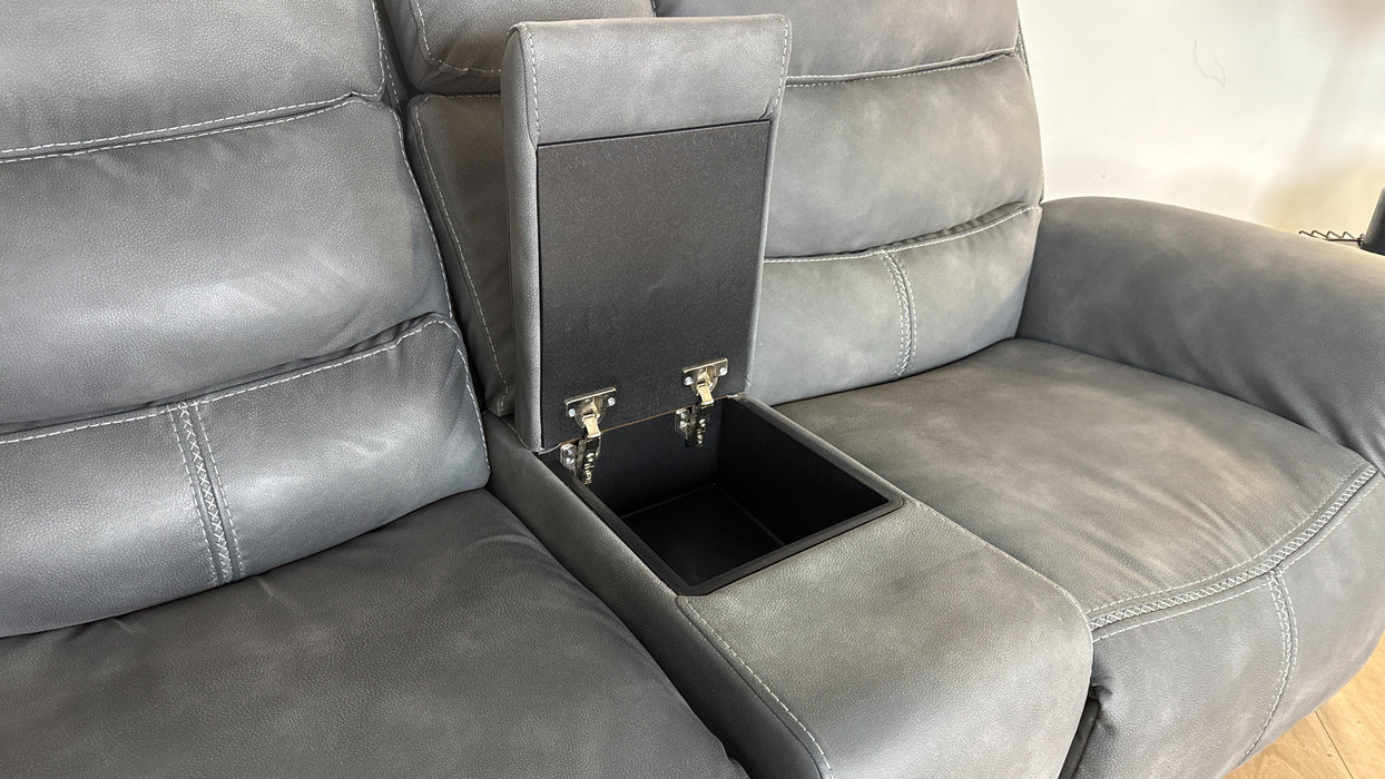 DFS Ledger 2 Seater Reclining Sofa in Grey