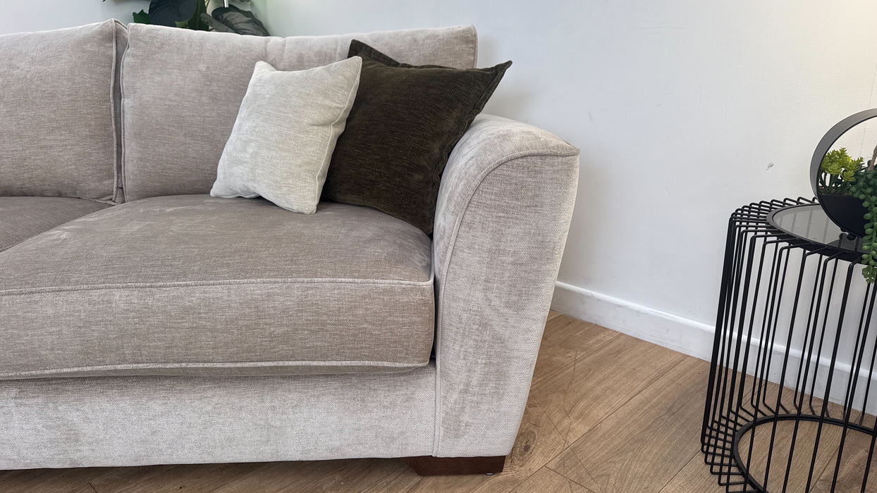 Sofology The Newbury Fabric 3 Seater in Luxury Deep Pile Chenille Truffle