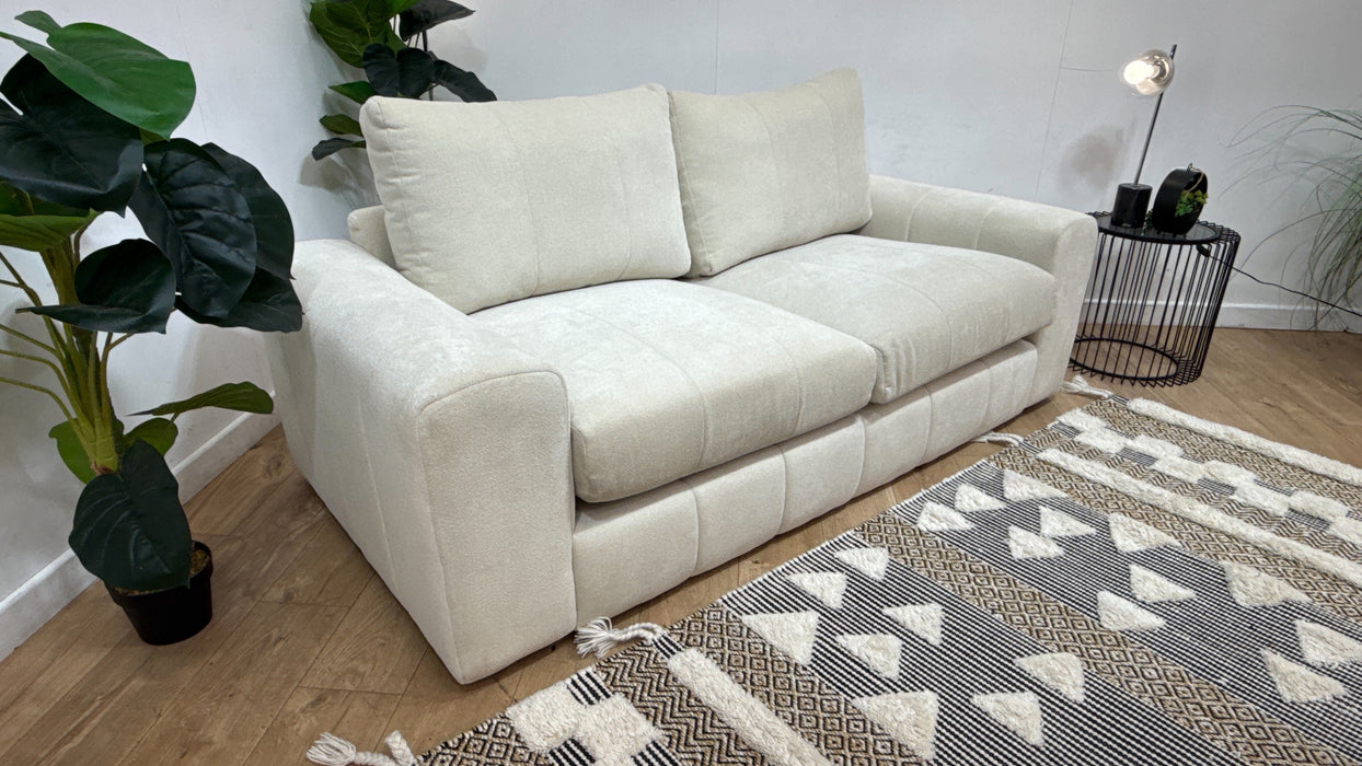 Sofology Soho Fabric 3 Seater No Trim in Micro Boucle Natural