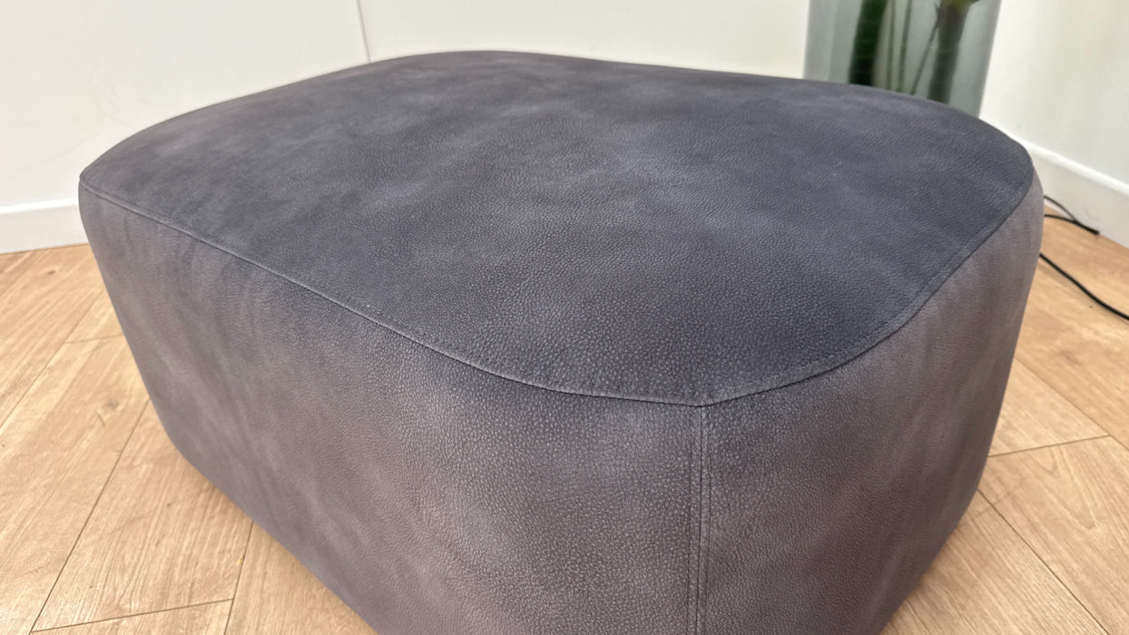 Sofology Metropolitan Fabric Footstool in Lifestyle Mottled Charcoal