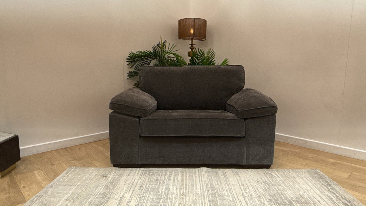 Sofology Brixton Fabric Loveseat in Soft Chenille Slate