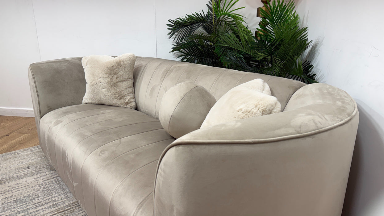 Sofology Fitzrovia Fabric 3 Seater in Matt Velvet Stone