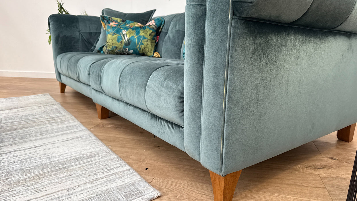 Midsummer Day 4 Seater Split - Fabric Sofa - Teal Mix