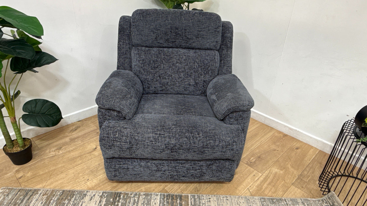 Sofology Gracie Fabric Chair in Hopsack Chenille Midnight