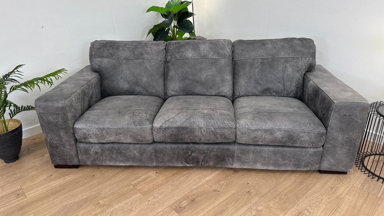 Julius Leather 3 Seater Sofa