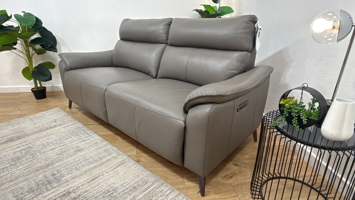 Sofology Arlo Leather 2.5 Seater Power Recliner in Trusty Embossed Elephant