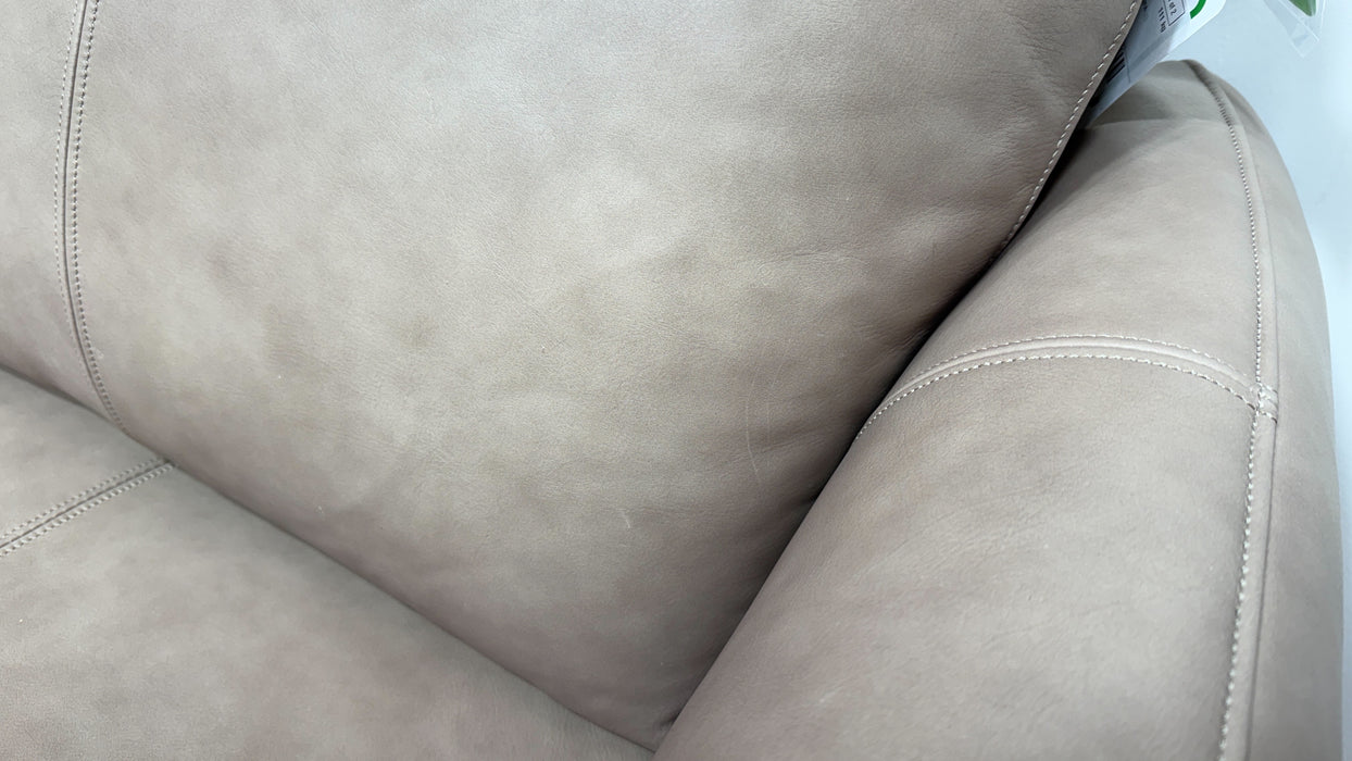 Sofology Adler Leather Asymmetric 4 Seater in Relaxed Soft Stone