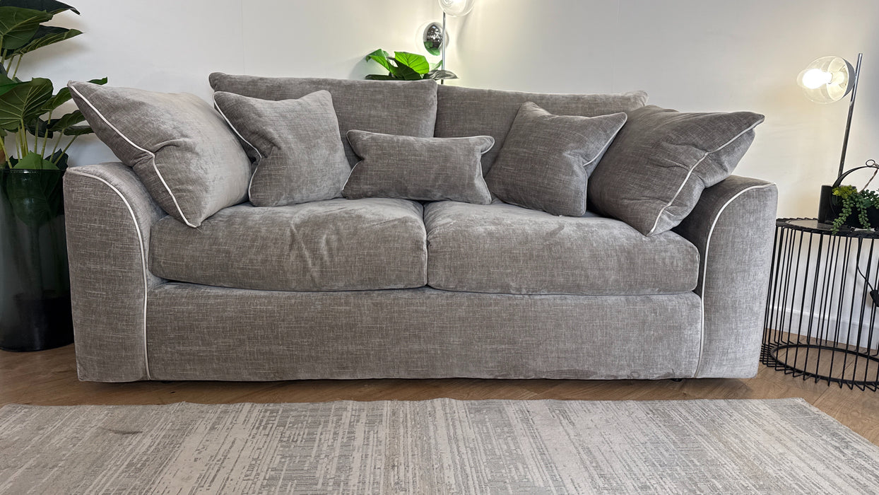 Sofology Georgio Fabric 3 Seater in Stone Mix