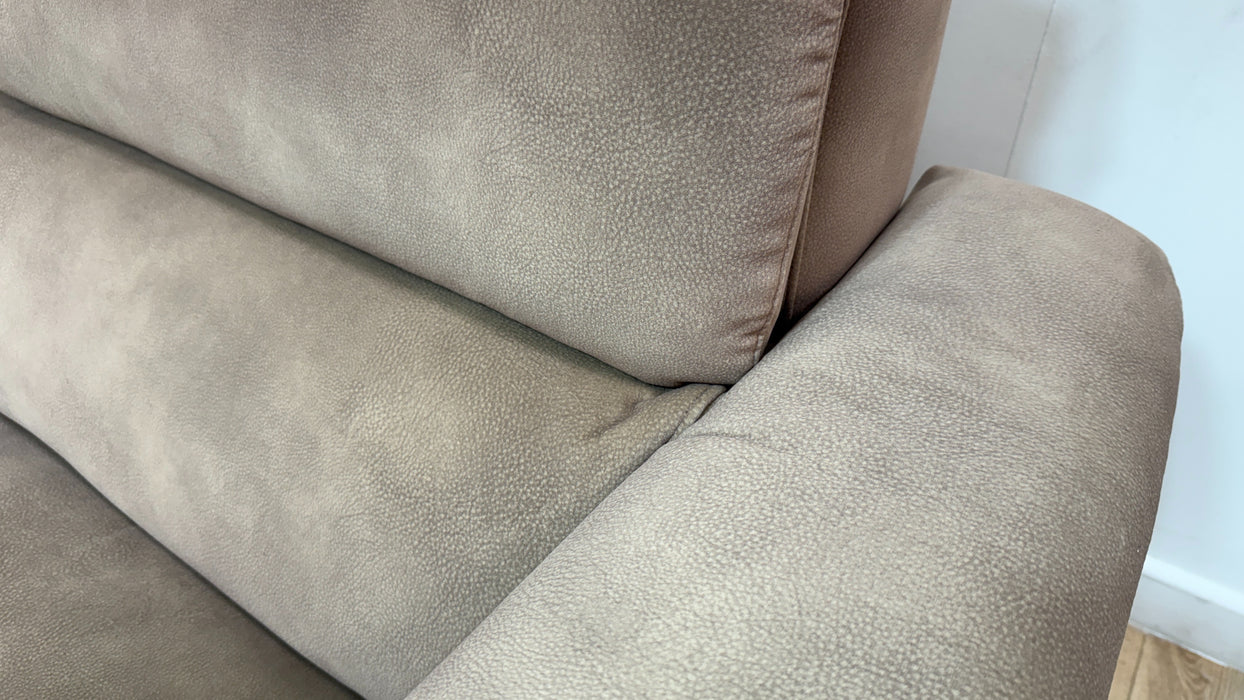 Sofology Illinois Fabric 2 Corner 1 Power Recliner/Headrest in Lifestyle Mottled Latte