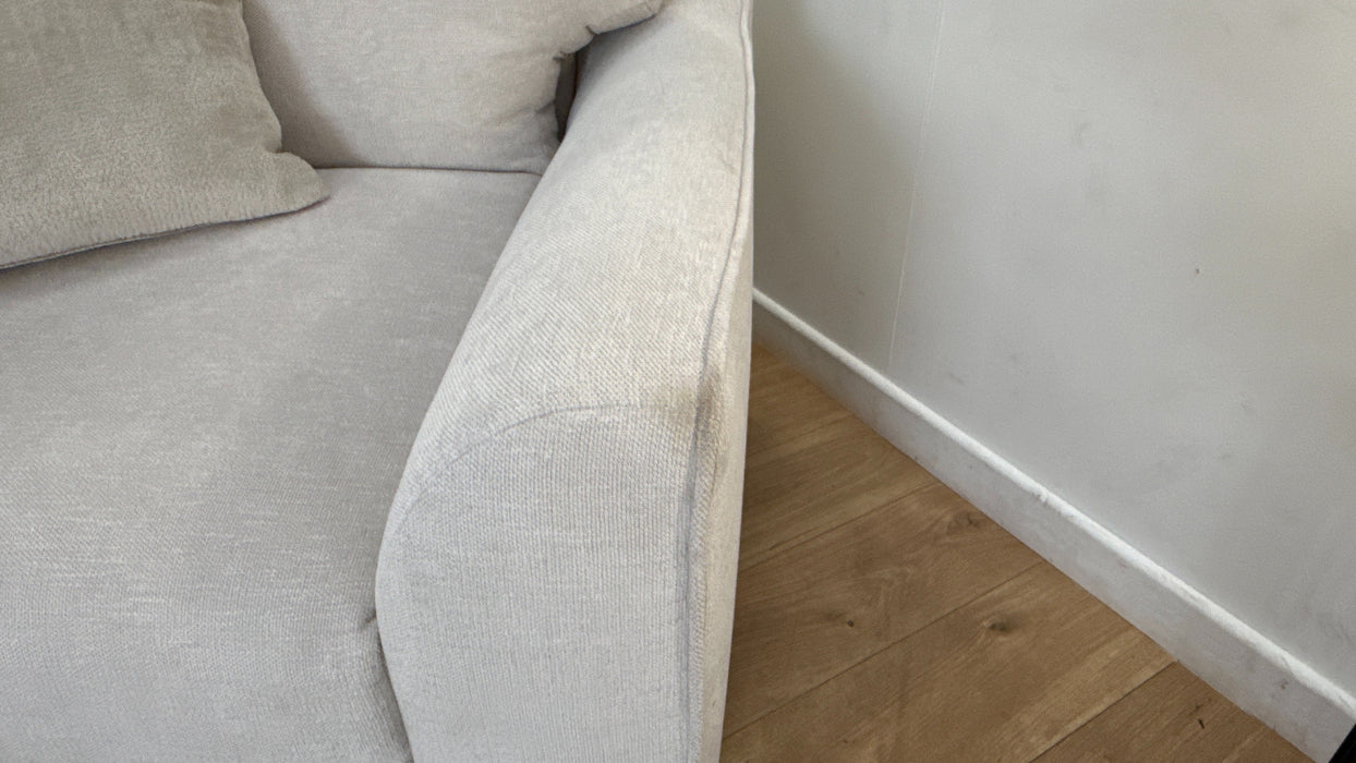 Sofology Mayfair Fabric Loveseat in Linen Look Chenille Mist/Pearl Mix