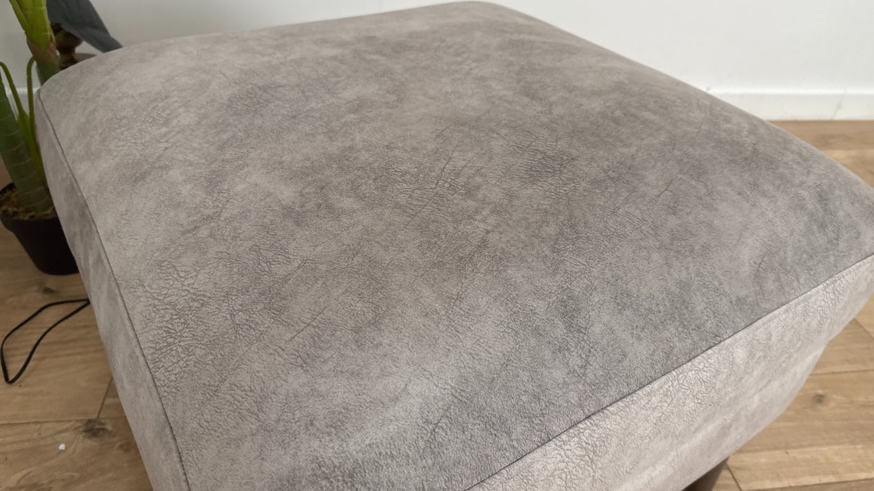 Sofology The Hackney Fabric Memory Foam Footstool in Lifestyle Dapple Fabric Stone