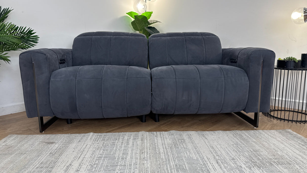 Sofology The Paramount 2.5 Seater Recliner Sofa in Lifestyle Nubuck Feel Fabric Charcoal