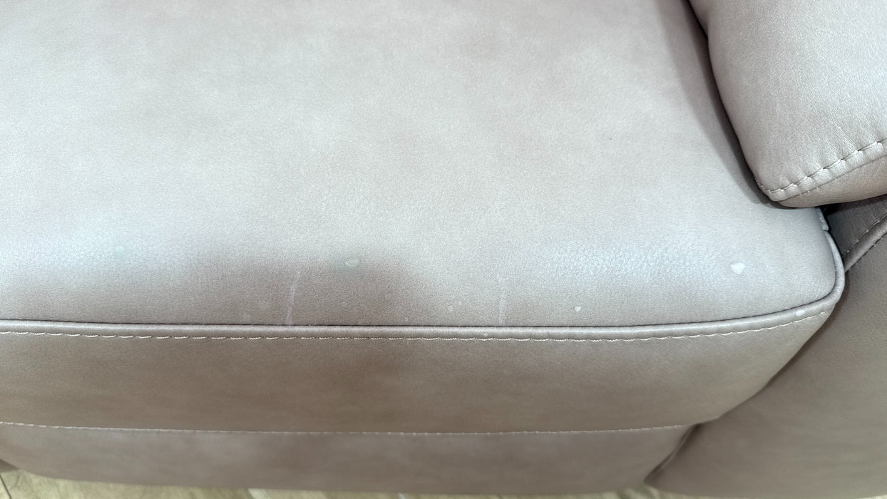 Sofology Santina Leather Chair in Relaxed Soft Stone