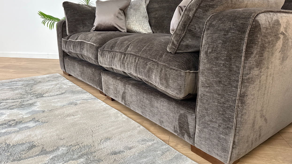 Cavalli 3 Seater Split Sofa - Fabric - Blanik Mushroom Mix