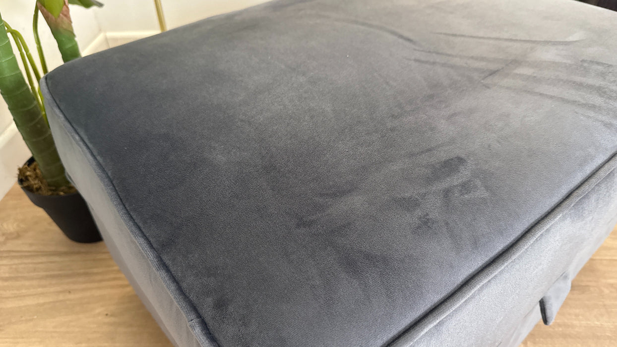 DFS Calix Footstool in Velvet Slate