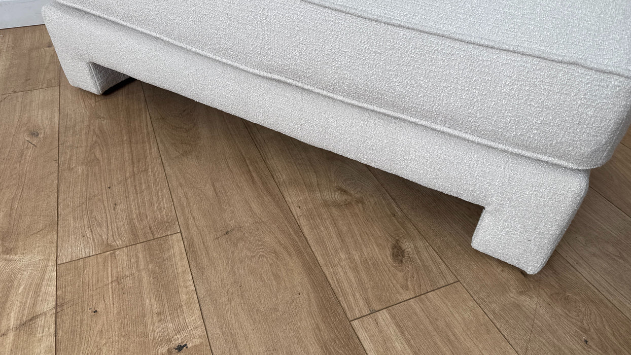 DFS The Huxham Fabric Footstool in Boucle Natural