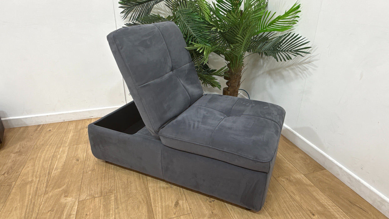 Sofology Marvella Fabric Dual Storage Footstool in Lifestyle Nubuck Feel Charcoal