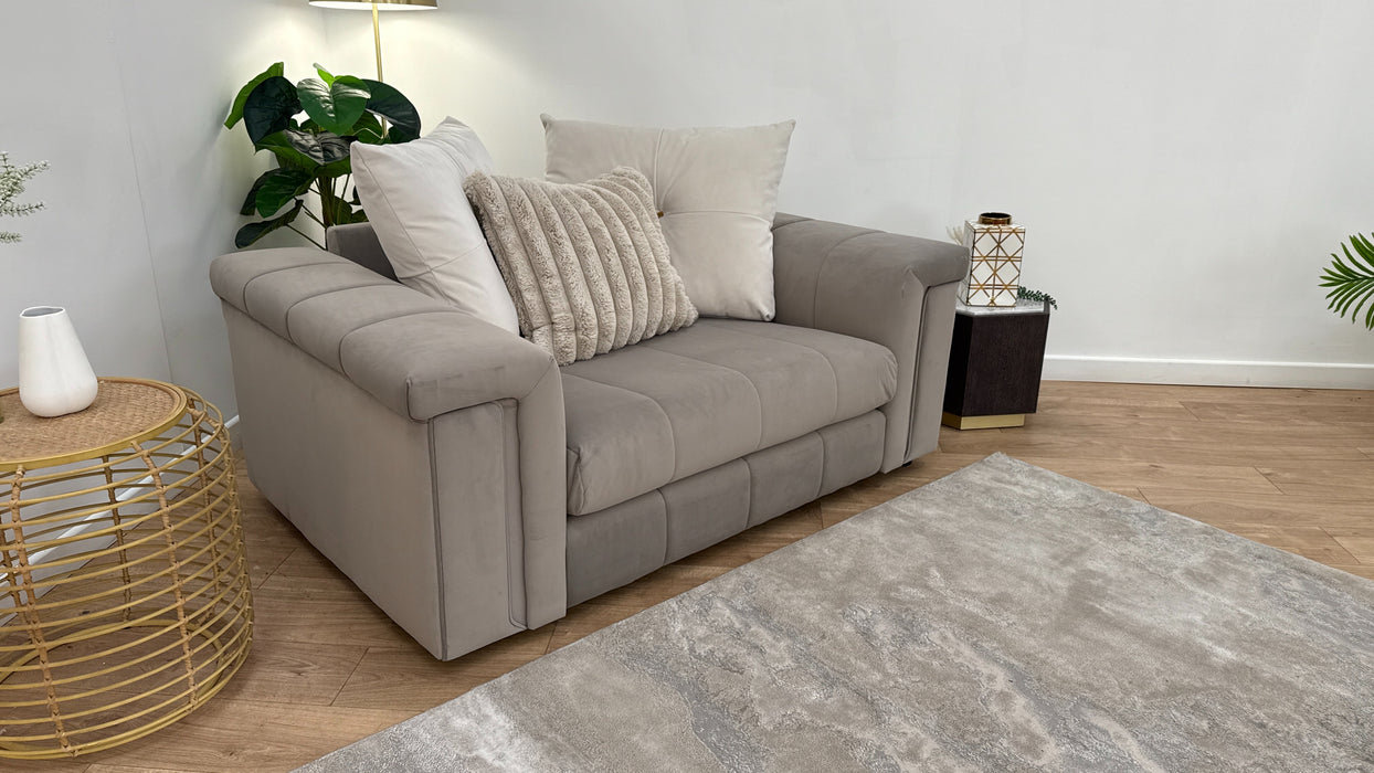 Sofology The Oscar Loveseat in Super Matt Velvet Pebble