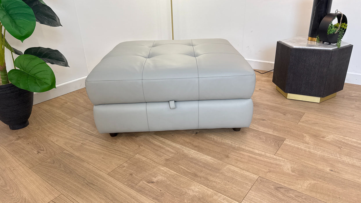 Sample  Designer Storage Leather Footstool