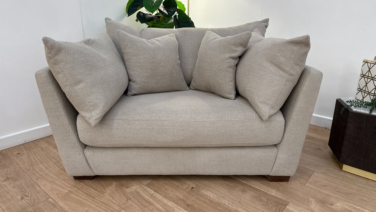 Sofology Tallulah Fabric Loveseat in Cosy Boucle Pebble