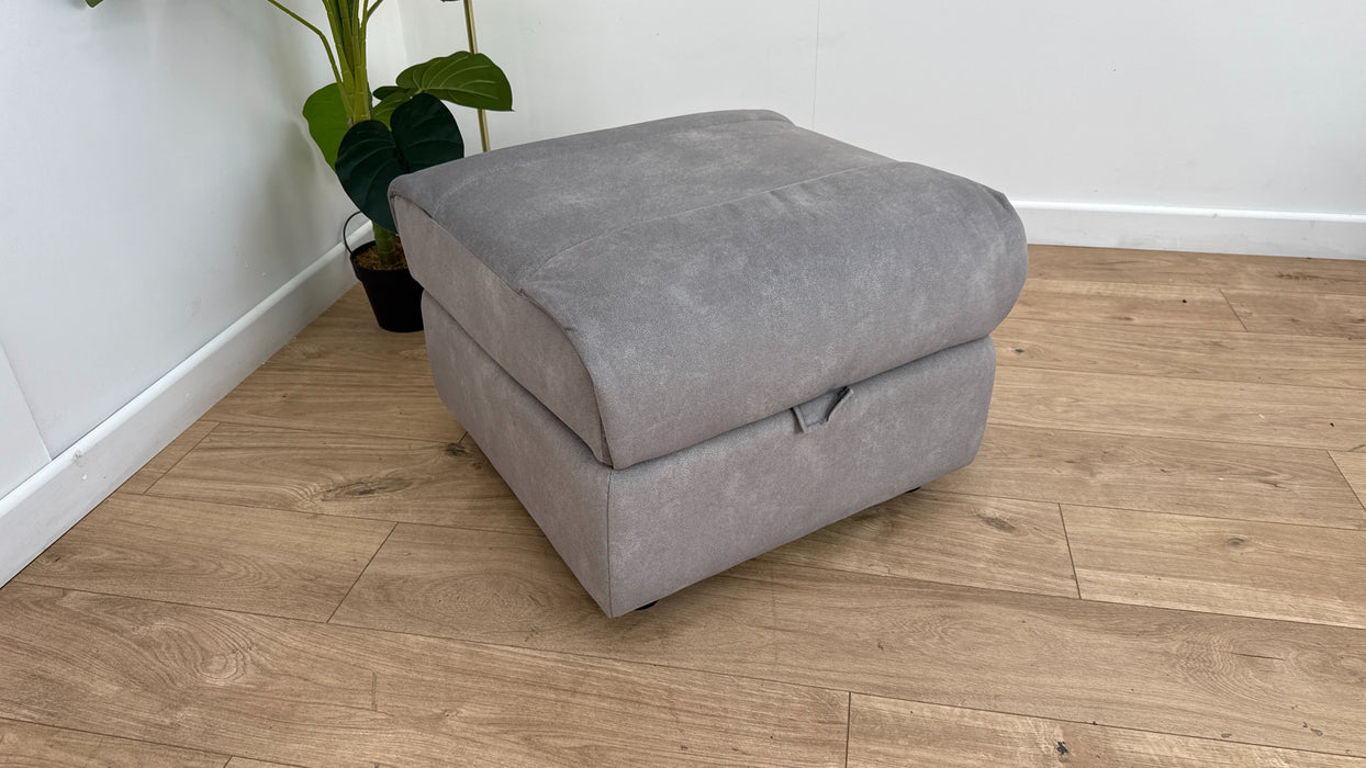 Sofology Marvella Fabric Storage Footstool in Lifestyle Flecked Stone