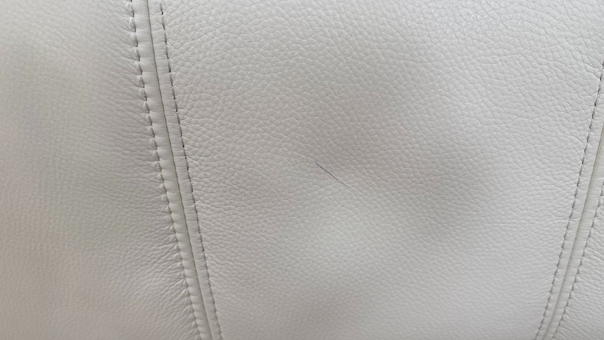 Sofology Marvella Leather 3 Seater Power Recliner/Headrest in Trusty Sheen White