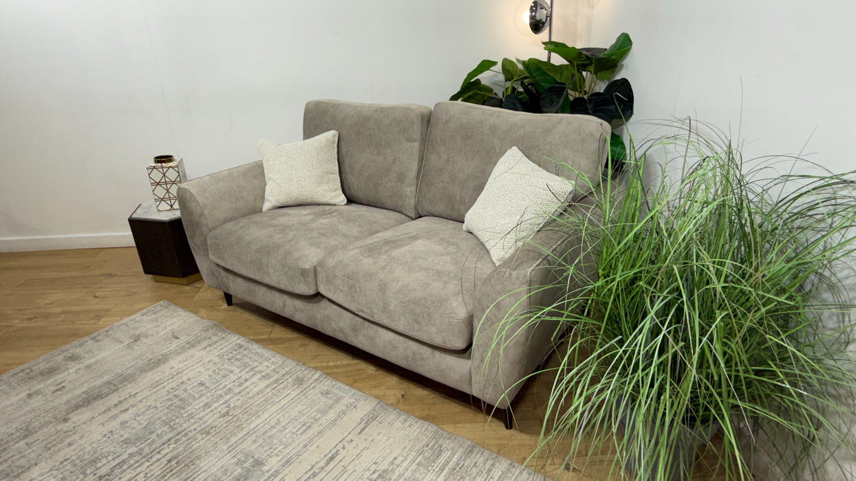 Sofology Hackney Fabric 2 Seater Memory Foam Seats in Lifestyle Dapple Stone Mix